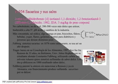 Edulcorantes, necesarios? indispensables? oportunos?