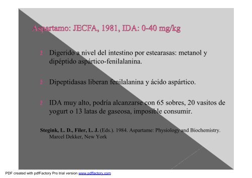 Edulcorantes, necesarios? indispensables? oportunos?