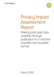 Privacy Impact Assessment Report - Land Registry