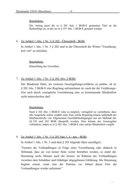 BR-Drucks. 338/01 - Institut fÃ¼r internationales und auslÃ¤ndisches ...
