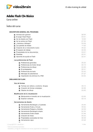 Adobe Flash CS4 BÃƒÂ¡sico - Video2brain