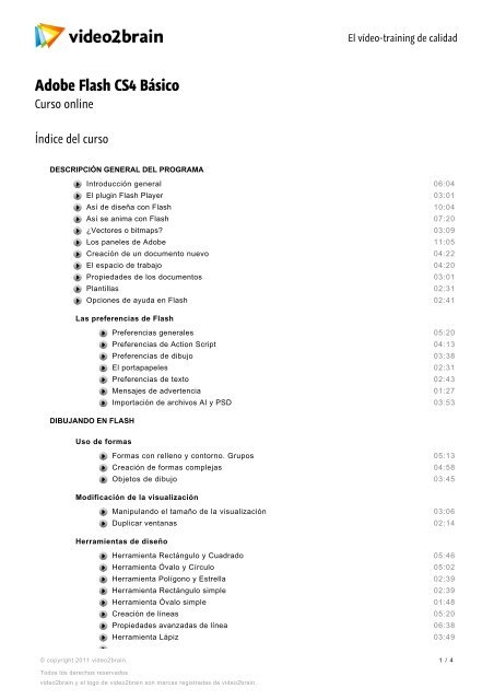 Adobe Flash CS4 BÃƒÂ¡sico - Video2brain