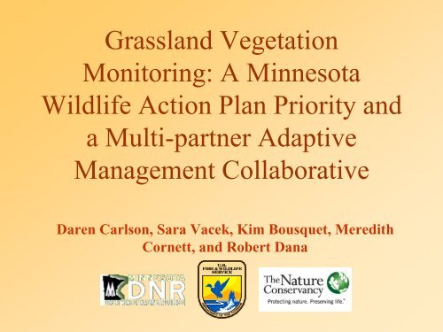 Grassland Vegetation Monitoring: A Minnesota Wildlife Action Plan ...