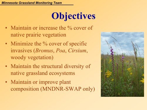 Grassland Vegetation Monitoring: A Minnesota Wildlife Action Plan ...