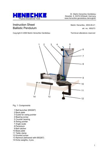 Ballistic-Pendulum.pdf - Martin Henschke GerÃ¤tebau