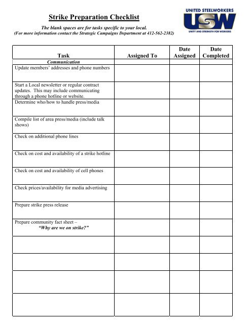 Strike Preparation Checklist strike-preparation-checklist