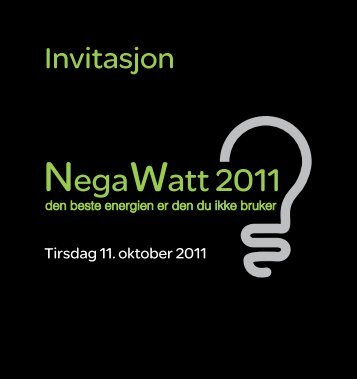 NegaWatt 2011 - Schneider Electric