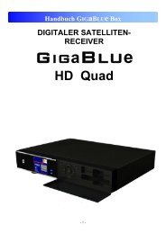 Bedienung der GigaBlue Box