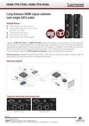 Lightware HDMI-TPS-TX90 - VIDELCO