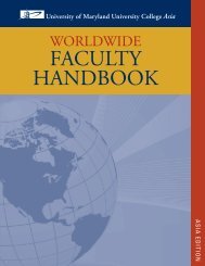 Faculty Handbook_Asia_v5 BB.indd - University of Maryland ...