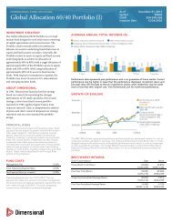 Fact Sheet - Dimensional Fund Advisors