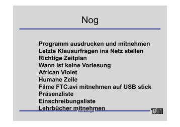 keine Vorlesung am - Klinik und Poliklinik fÃ¼r Dermatologie und ...