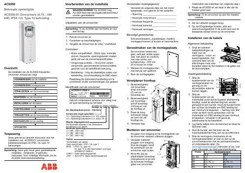 NL / ACS550-01 IP54 QSG Rev E