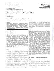 History of vascular access for haemodialysis - Shunt