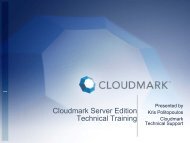 Cloudmark Server Edition Technical Training