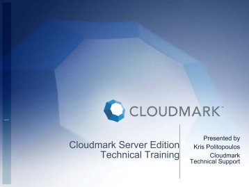 Cloudmark Server Edition Technical Training