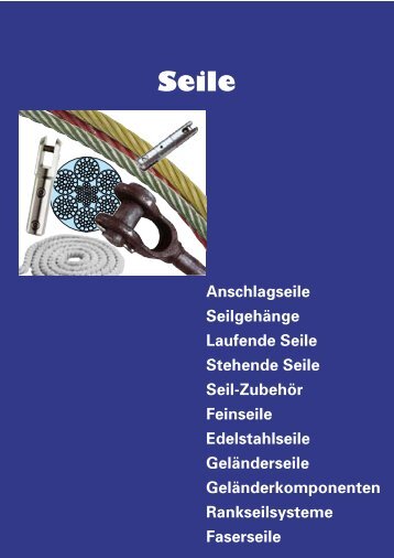 Anschlagseile Seilgehänge Laufende Seile Stehende Seile Seil ...