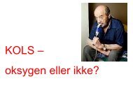 KOLS â€“ oksygen eller ikke? - nakos