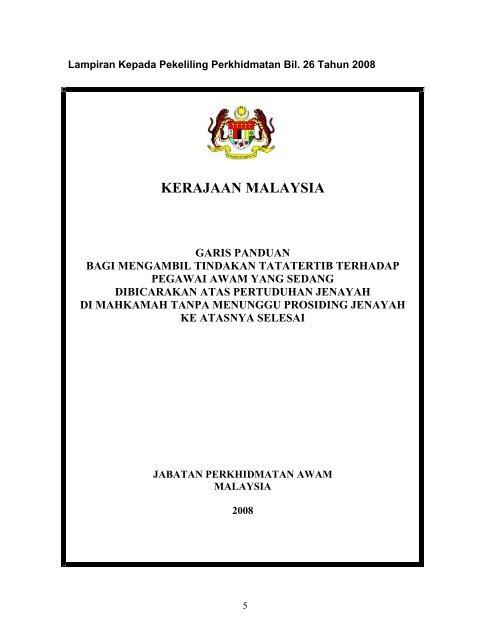 pekeliling perkhidmatan bil 26/2008 - Jabatan Pendaftar