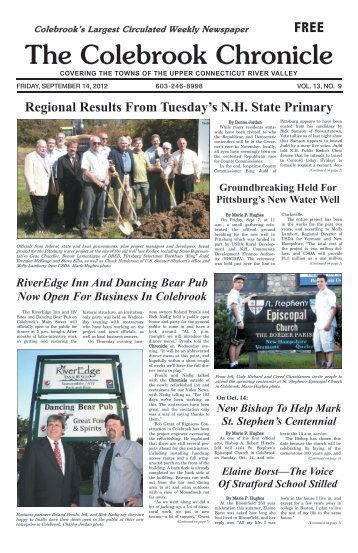 September 14, 2012 - Colebrook Chronicle