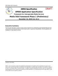 FIMS Media SOA Framework - AMWA