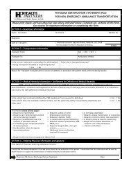 PHYSICIAN CERTIFICATION STATEMENT (PCS ... - Health Partners