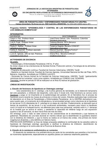 unicen parasitologia - Centro Nacional de Investigaciones ...