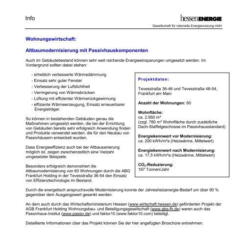 Projekt TevesstraÃe 36-46 und 48-54, Frankfurt am Main