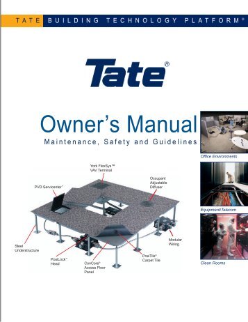 Owners Manual - Tate Access Floors