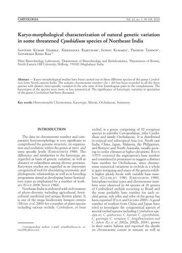 Karyo-morphological characterization of natural genetic variation in ...