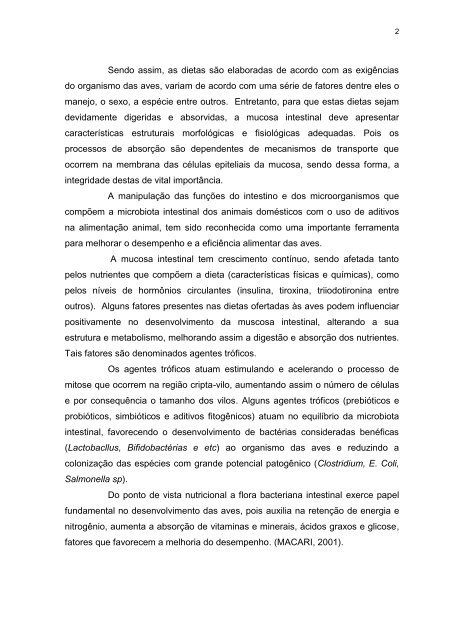 fatores dietÃ©ticos que afetam a saÃºde intestinal ea ... - UFG