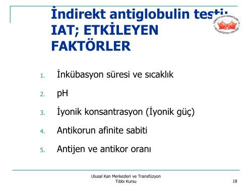 ANTİGLOBULİN TESTLER - Kan Merkezleri ve Transfüzyon Derneği