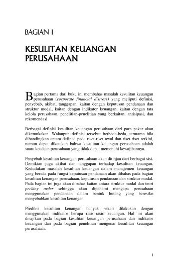 KESULITAN KEUANGAN PERUSAHAAN - USUpress