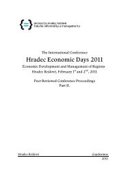 International Conference Hradec Economic Days 2011
