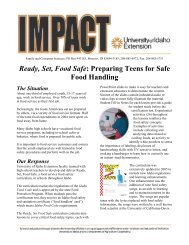 Ready, Set, Food Safe - University of Idaho Extension (Ver página)