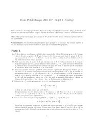 Ecole Polytechnique 2001 MP - Sujet 2 - Corrigé - Bibmath