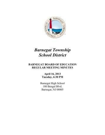 4/16/13 - Barnegat Township School District
