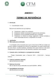 Termo de Referência - Conselho Federal de Medicina