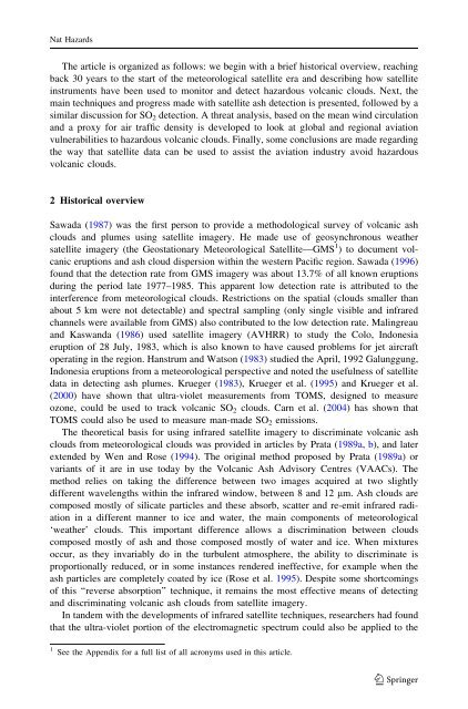 Satellite detection of hazardous volcanic clouds and ... - Savaa - NILU