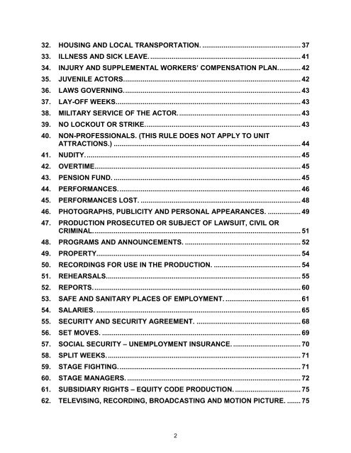 Musical Stock and Unit Attractions (MSUA) Agreement 05-10 - Actors