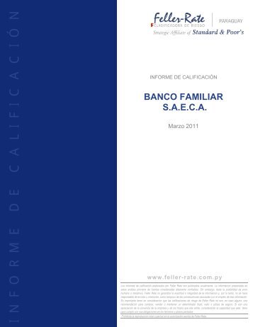 Familiar Informe ClasificaciÃ³n 10 10 - Banco Familiar