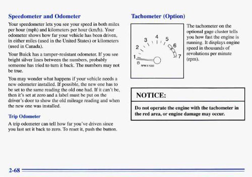 1996 Buick Park Avenue Owner's Manual