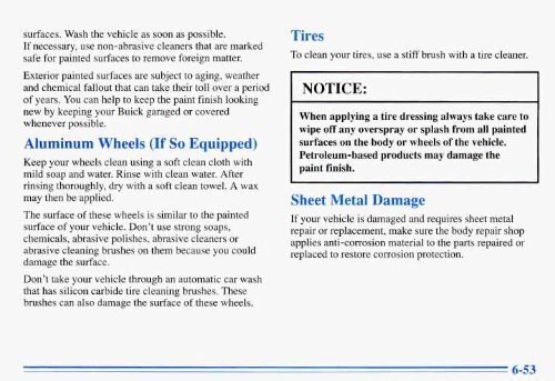 1996 Buick Park Avenue Owner's Manual