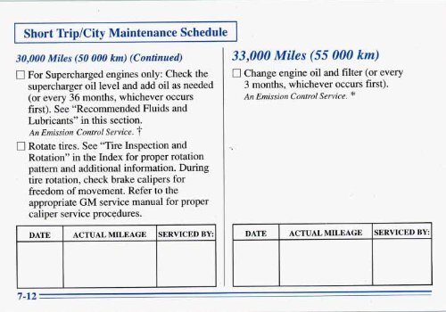 1996 Buick Park Avenue Owner's Manual