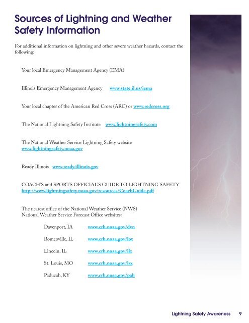 lightning safety awareness booklet (PDF, 1.97 MB) - State of Illinois