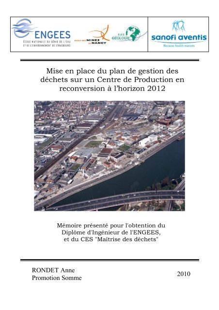 Mise en place du plan de gestion des dÃ©chets sur un ... - ENGEES