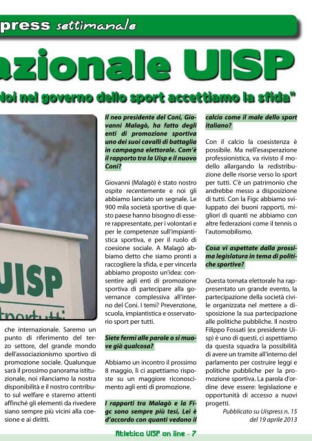 n.5 -Maggio 2013 - Uisp