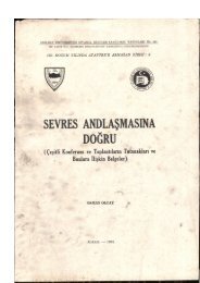 sevres andlaşmasına doğru - Ankara Üniversitesi Kitaplar Veritabanı