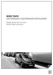 Renault Trafic LKW Preisliste [PDF]