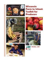 Wisconsin Farm to School: Toolkit for Producers - Center for ...